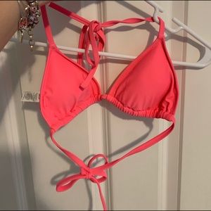 Bright pink bikini top